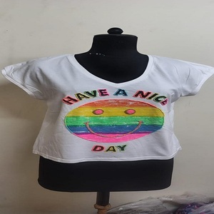 Women Cotton V Neck <b>T</b> <b>Shirt</b> Wholesale Manufacturer Supply for Best Price - Product Image 3