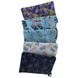 Bolsa de cosméticos de verano de material de algodón ligero con logotipo personalizado con cremallera y patrón - Product Image 5