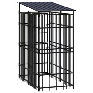 Niches et meubles pour animaux de compagnie en acier noir thermolaqué durable de 19,8 pieds carrés - Product Image 5