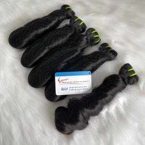 Alta calidad 100% vietnamita Remy Hair Brand Machine Extensiones de encaje de trama doble Pelucas de trama recta Precio de fábrica Gran stock - Product Image 4