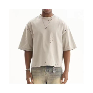 Women <b>Acid</b> Wash T Shirt 180GSM Breathable Cotton Vintage Casual Tee Custom OEM Private Label Manufacturer For Women - Product Image 4