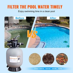 Filtro a Sabbia da 16 Pollici per Portata Fino a 35 GPM, Valvola Multiporta a 7 Vie, Sistema per Piscina Interrata 220V - Product Image 6