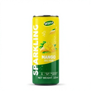 OEM 320ml Alu Can Colored Sterilized Sparkling <b>Mango</b> Juice Natural Orange Pineapple Watermelon Flavor Fruit Vegetable Juice 18 - Product Image 1
