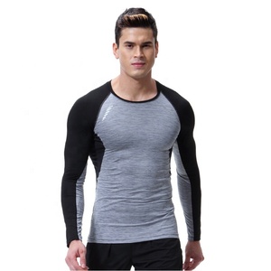 High Quality Quick Dry <b>Base</b> <b>Layer</b> Men's Muscle Training <b>Long</b> <b>Sleeve</b> Sportwear Compression Shirts Crew Neck - Product Image 6