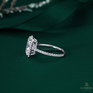 E Color VVS2 <b>Cushion</b> and <b>Round</b> Cut Diamond Ring 9k 10k 14k 18k Gold Engagement Wedding Band Premium Fine Jewelry Gift For Her - Product Image 2