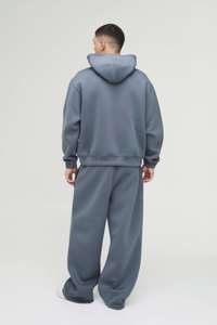 Conjunto Deportivo de 2 Piezas para Hombre, Diseño Personalizado con Logotipo, Sudadera con Capucha de Algodón Grueso, Estilo Holgado, para Gimnasio, Calle y Uso Casual - Product Image 5