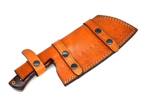 Couteau de Chef Hachoir Robuste en Acier Damas de 12 pouces avec Manche en Résine, Personnalisable OEM/ODM, pour Viande, avec Étui en Cuir - Product Image 5