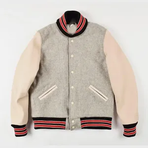 Veste en cuir varsity pour hommes, modèles les plus tendances, avec broderie personnalisée, veste avec logo personnalisé, vêtements pour hommes - Product Image 1