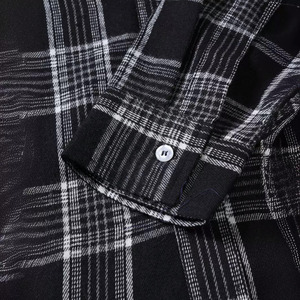 Chemise en flanelle à carreaux pour homme, 100% coton, respirante, confortable, manches longues, décontractée, pour la randonnée, le camping, le travail, les vêtements de tous les jours - Product Image 5
