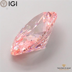 Magnifique pièce maîtresse, diamant de laboratoire cultivé en CVD de forme ovale, 5,00 carats, certifié IGI, couleur rose vif fantaisie, clarté VS2 - Product Image 5