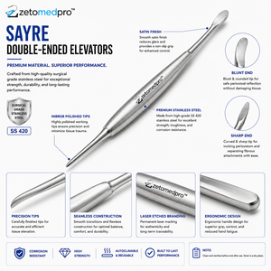 SAYRE คีมปลายแหลมสองด้าน ปลายทู่ 6.5 นิ้ว 16.5 ซม. ZETOMEDPRO - Product Image 6