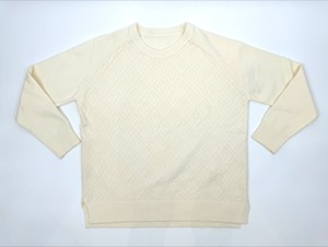 สเวตเตอร์ถักแบบสวมหัวแขนยาวสำหรับผู้หญิงเสื้อสเวตเตอร์สีงาช้างแบบลำลอง - Product Image 3