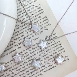 Baroque Small Star Pearl Pendant S925 Silver with Irregular Natural Freshwater Pearl Simple Niche <b>Fashion</b> <b>Necklace</b> - Product Image 1