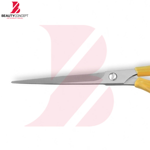 Produit phare : Ciseaux de barbier avec manche en plastique couleur or, en acier inoxydable, lames tranchantes, outil de salon - Product Image 5