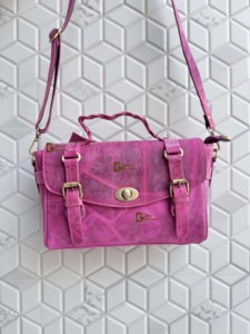Sac messager en cuir véritable pour femme, vente chaude, sac à main élégant, bandoulière vintage, couleur violette, multi-usages, sac durable - Product Image 1
