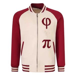 Veste en molleton de baseball Phi Nu Pi, col montant, logo frontal, broderie chenille, taille unisexe, vêtements grecs, hiver - Product Image 5