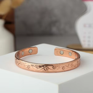 Bracelet de luxe, bijoux ayurvédiques, bracelet en cuivre fait à la main, martelé, pour homme et femme, personnalisation, anniversaire - Product Image 5