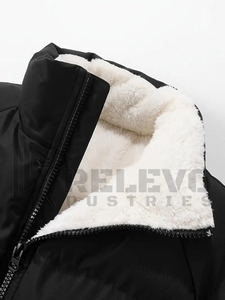 Veste matelassée personnalisée pour hommes et femmes, 280 g/m², entièrement doublée de fourrure, épaisse, à capuche, imperméable, chaude, printemps, OEM, devant - Product Image 4