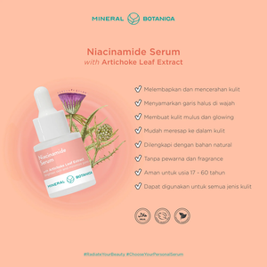 Mineral Botanica Niacinamide <b>Serum</b> Artichoke 20ml OEM ODM 10% Niacinamide Face <b>Serum</b> for Acne Control & Oil Balancing with Zinc - Product Image 3