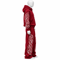 Ensemble survêtement et pantalon de jogging surdimensionné personnalisé avec broderie et impression, décontracté, 100 % coton, sweat à capuche à manches longues pour la mode streetwear
