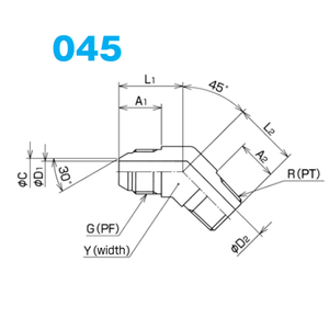 ข้อต่อท่อ Nitta 045มีข้อต่อเพลาแบบ30ตัวเมีย - Product Image 1