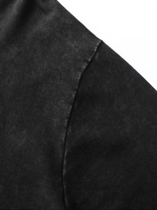 Sudadera con Capucha de Forro Polar Grueso de 400g para Hombre, Estilo Gótico Vintage, Diseño Desgastado, con Bolsillos, Servicio OEM, Cómoda y Elegante - Product Image 3