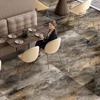 Carrelage mural en porcelaine émaillée grand format 600x1200, haute brillance, texture luxueuse, moderne, pour salle de bain, intérieur commercial