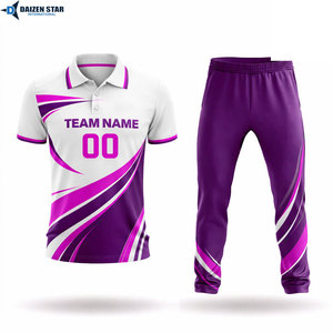 Unisex White Blue Geometric Print Sports Kit Short Sleeve cricket uniform With Matching <b>Pants</b> Quick Dry Regular Fit All Seasons - Product Image 5