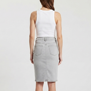 Manufacture Knee Length Denim Skirts Women <b>Button</b> Down Jeans Fashion Skirts Women's Casual Fashion Style Denim Jeans Skirt - Product Image 2