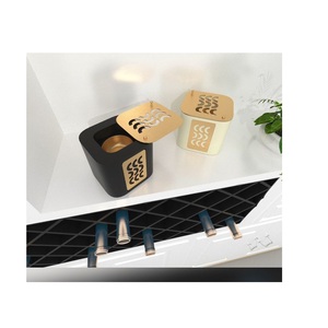 Juego de quemadores de incienso de metal moderno de lujo, Mabkhara árabe de madera, quemador de Oud y Bukhoor, caja decorativa para el hogar, juego de Mubkhar de carbón al por mayor - Product Image 1