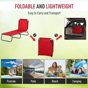 Chaise longue <span class=keywords><strong>pliable</strong></span> en aluminium avec dossier à 5 niveaux et repose-pieds réglable pour se prélasser au <span class=keywords><strong>soleil</strong></span> - Product Image 6