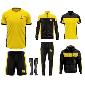 Maillot de football en tissu polyester 160 GSM pour adultes et jeunes, uniforme de football, short de football, chaussettes de football, sweat à capuche intercouche - Product Image 4