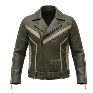 Chaqueta de Cuero Premium para Motociclistas, Estilo Clásico, Construcción Duradera y Cómoda para Uso Diario - Product Image 1