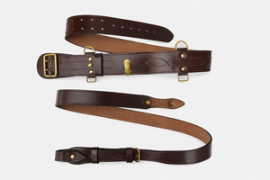 Cinturón Sam Browne de cuero genuino con correa cruzada para el hombro estilo británico - Product Image 2