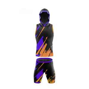 Conjunto de Jersey sin Mangas con Capucha Sublimado Personalizado 7V7 para Hombre, Estampado Geométrico, Secado Rápido, Ajustado, para Todas las Temporadas, Ropa Deportiva para Adultos - Product Image 4