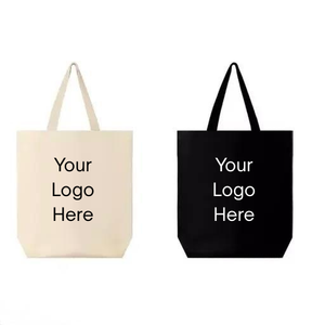 Sacs fourre-tout en toile de coton 100 % de qualité supérieure avec soufflet de couleur personnalisé, longue poignée en corde, fermeture éclair lavable - Product Image 5
