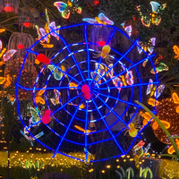Éclairage paysager pour festival en plein air, lumières LED 3D en forme de papillon monarque, lumières féériques, IP65 étanche, ailes volantes, décorations de Noël, DC