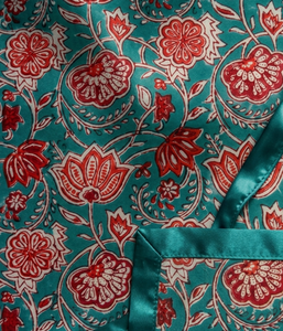 Premium Floral Print Polyester Satin Fabric Textile for home furnishings <b>Jackets</b> and Pants Low MOQ Bulk Supplier India - Product Image 4