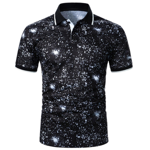 Polo de Algodón Estampado para Hombre OEM, Transpirable, Corte Regular, Manga Corta, Informal, a la Moda, Tejido, Proveedor Mayorista - Product Image 1