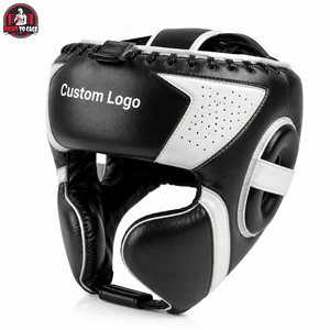 Protège-têtes de boxe et MMA 2026 en cuir durable blanc et noir, qualité supérieure, logo personnalisé, confortables, grande ouverture buccale – Nouveauté promotionnelle - Product Image 6