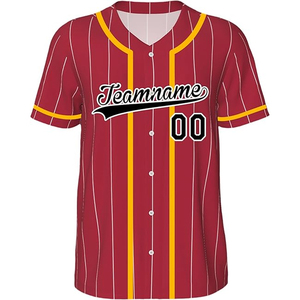 Cheap Price Customizable Breathable Anti-UV Anti-Bacterial Plus Size Sportswear Mens Baseball Jersey <b>Sets</b> Digital Print 100% - Product Image 3
