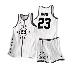 Mickal Custom Basketball Jersey Set Unisex V-Neck Sleeveless Sublimated Moisture Wicking <b>Athletic</b> Uniform 100% Polyester Elastic - Product Image 2