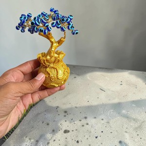 Árbol de Cristal de Ojo Turco Hecho a Mano de Calidad Premium, Bonsái de Piedras Preciosas Protectoras de Color Natural para Decoración Espiritual Vastu y Negocios - Product Image 4
