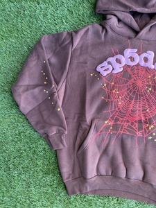 Sudadera con Capucha Estampada con Diseño de Telaraña, Unisex, Oversize, de Forro Polar 100% Algodón, Estilo Casual, para Primavera, Ropa Urbana - Product Image 2