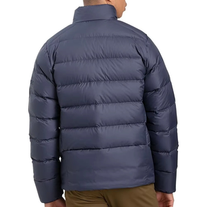 Nouvelle veste matelassée bleu marine pour homme, chaude, légère, isolée, zippée, col montant, coupe-vent, décontractée, pour l'extérieur - Product Image 3