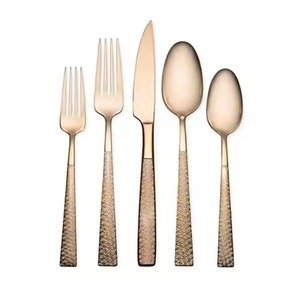Luxury Handmade Metal Spoon And Fork Set Cutlery Set High Quality Stainless <b>Flatware</b> Design For Catering Service Hotel Buffet - Product Image 2