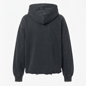 Sweat à capuche unisexe personnalisé en molleton 100 % coton, style streetwear hiver, couleur unie, décontracté, écologique, séchage rapide, vente en gros OEM, produit phare - Product Image 4
