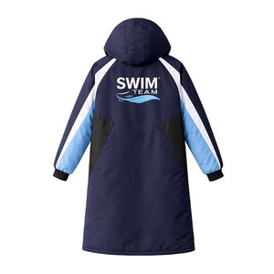 High Quality Men's Custom Logo Swim Team Parka <b>Jacket</b> Warm Fleece Lined Waterproof Nylon Shell <b>Long</b> Coat Hood All Season Outdoor - Product Image 3