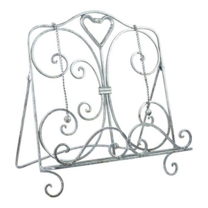 Support de livre de recettes en métal de qualité supérieure, finition argentée, pour comptoir de cuisine à domicile, support de livre de recettes, support de menu pour hôtels - Product Image 1