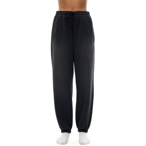 กางเกงวอร์มชายหญิง เอวยางยืด มีเชือกผูก ทรงหลวม ขาตรง สไตล์ลำลอง สตรีทแวร์ รับผลิตโลโก้ตามสั่ง - Product Image 3